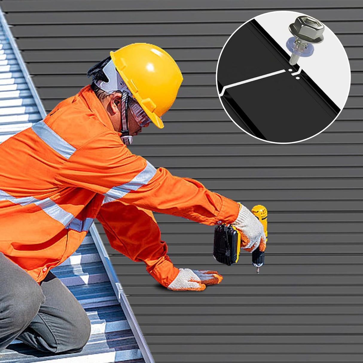 20 PCS Metal Roofing Panels in Grey