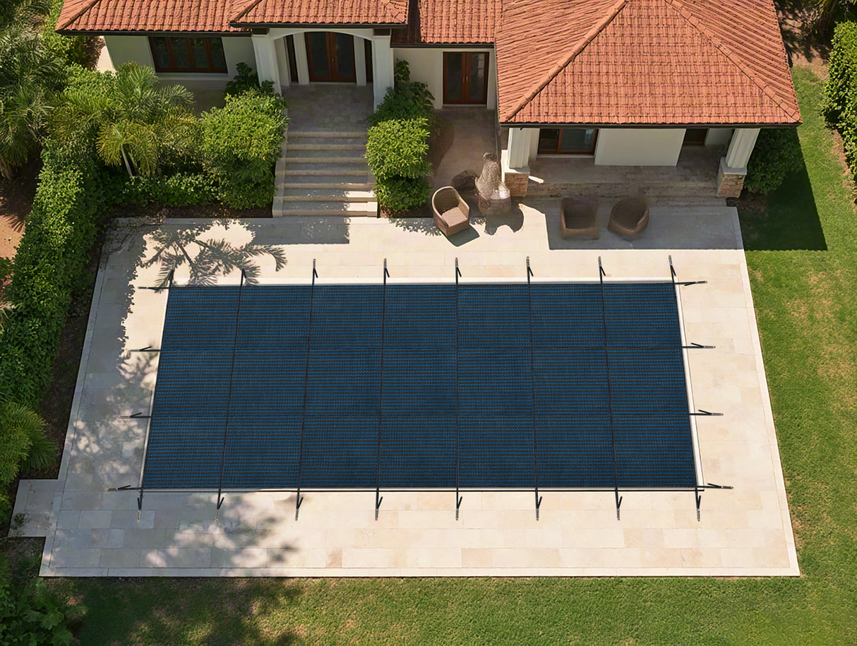 Swimming Pool Safety Cover, Fits 16x32ft Rectangular Pools