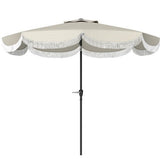 Vented Patio Table Umbrella with Crank, 8 Ribs, and Push Button Tilt