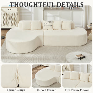 Boneless Couches for Living Room - White