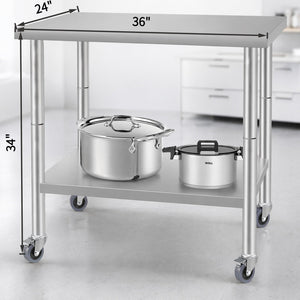36'' x 24'' Commercial Work Table