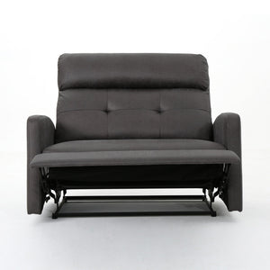 Alma - Contemporary Upholstered Loveseat Recliner - Slate