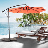 10ft Offset Hanging Market Patio Umbrella with Easy Tilt Adjustment