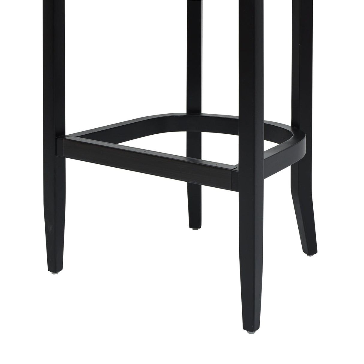 Americana Mid-Century Modern 30.5' Cane Back Bar Stool, Jet Black