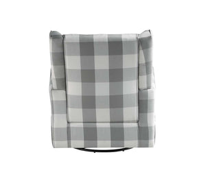 Patli - Swivel Chair With Glider - Gray Fabric