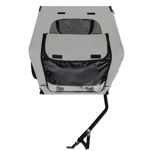 Outdoor Heavy Duty Collapsible Pet Bike Trailer with 16-Inch All-Terrain Wheels