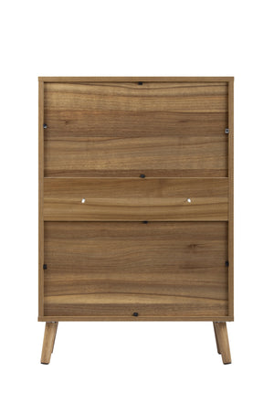 Japandi Narrow Shoe Cabinet with 2 Flip Drawers