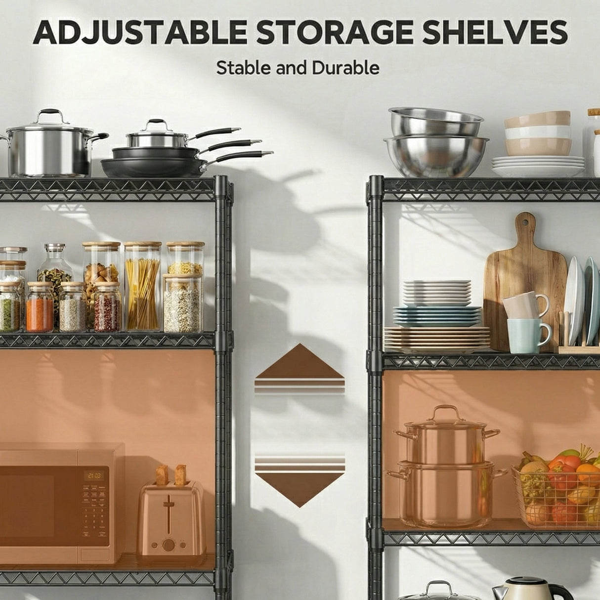 6-Tiers Storage Shelves - 2100LBS Capacity