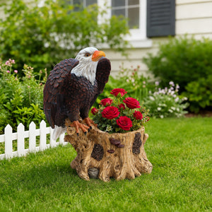 Majestic Eagle with Spread Wings Garden Planter Pot