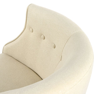 Contemporary Upholstered Club Chair With Button Tufting