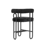 Household bar stools set of 2, modern upholstered with back