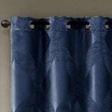 Ogee knitted jacquard total blackout curtain panel (only 1 pc panel)
