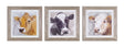 Wood-framed-cow-print-under-glass-(set-of-3)-Wall-Art