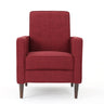 Mid-Century Modern Recliner With Button Tufted Waffle Stitch