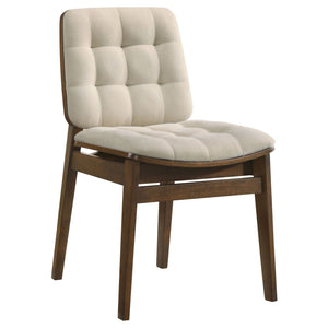 Strouse 5-piece Dining Set Cream and Walnut