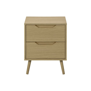 Accent Table With Storage Drawers - Natural