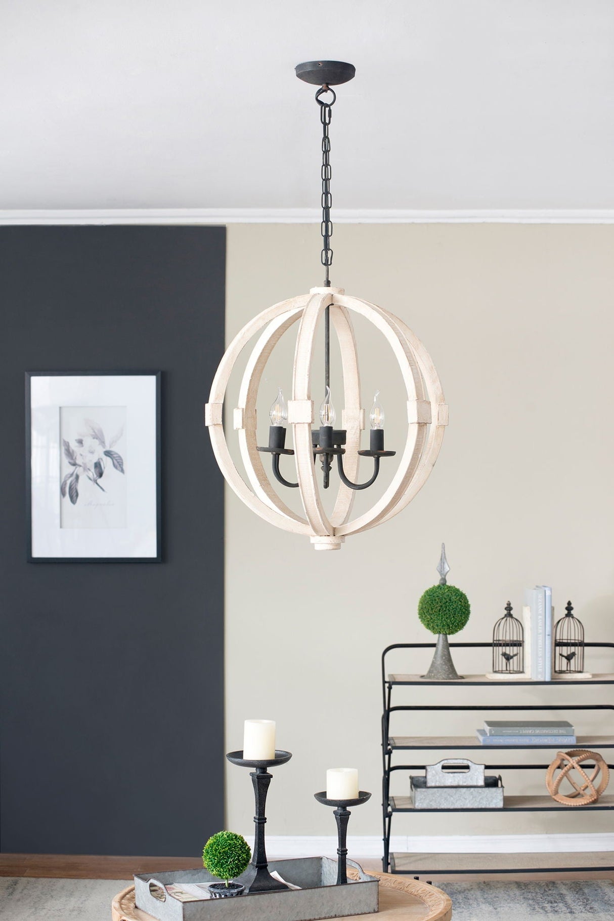 Chandelier Hanging Light Fixture with Adjustable Chain for Kitchen