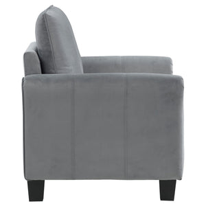 Dixon - Upholstered Rolled Arm Accent Chair - Gray