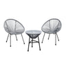 Acapulco Style 3 Piece Patio Bistro Set With Chairs