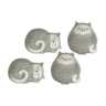 Happy terra cotta cat shelf sitter (set of 4)