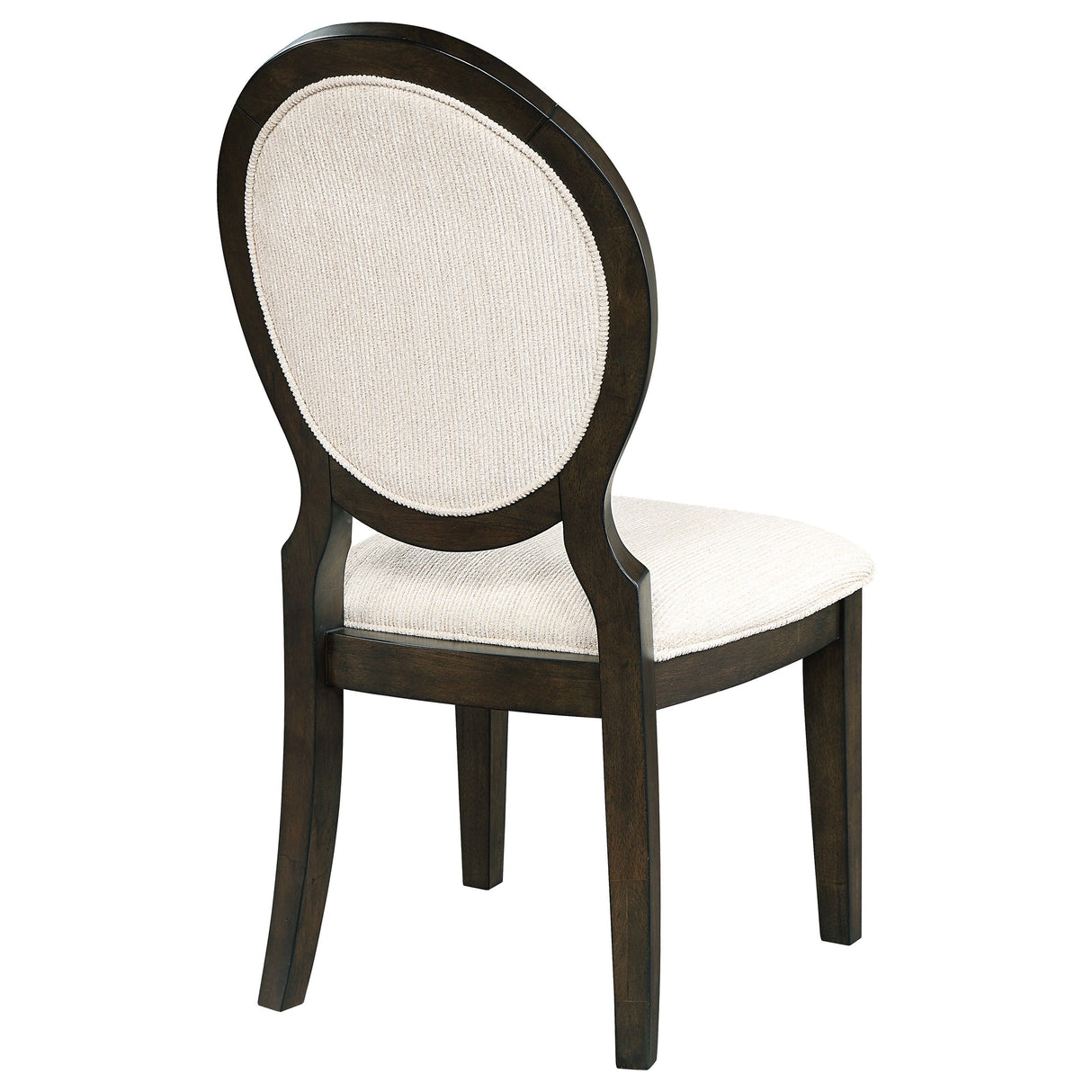 Transitional Oval Dining Chairs, Set of 2