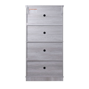 Modern Sideboard Buffet With 4 Mirrored Doors, Adjustable Shelves