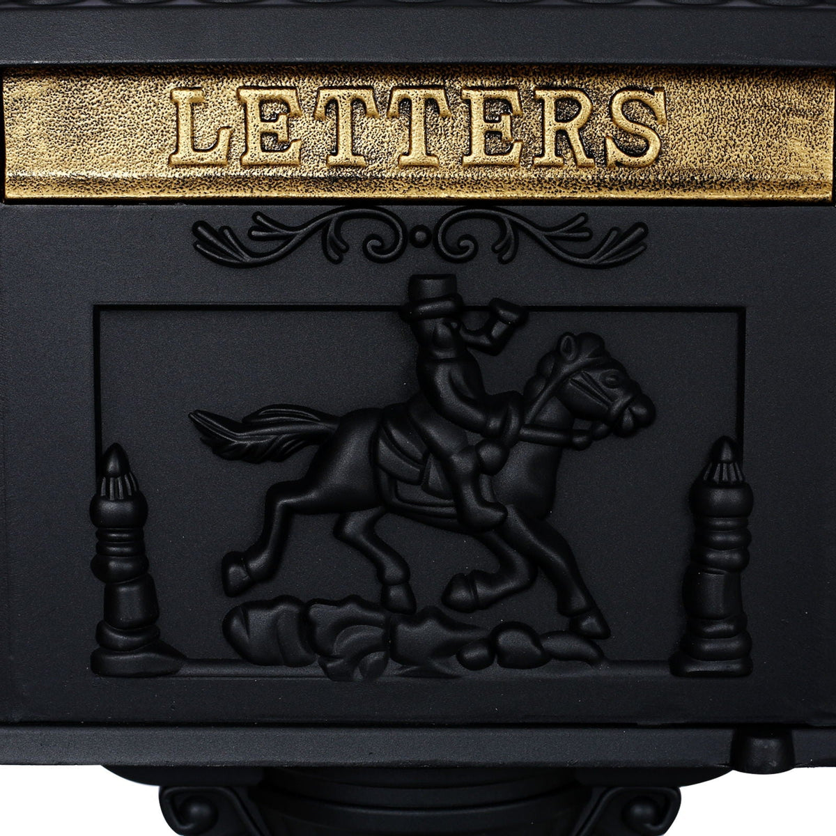 Cast Aluminum Mailbox with Durable Construction – Dark Brown, Black, or White