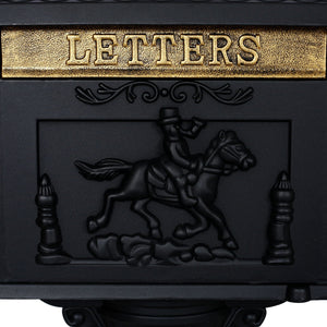 Cast Aluminum Mailbox with Durable Construction – Dark Brown, Black, or White
