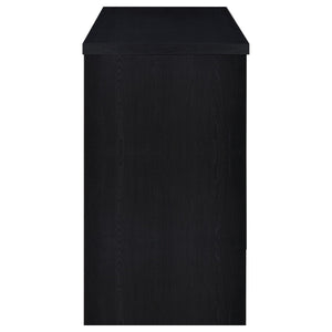 Topanga Engineered Wood Freestanding Home Bar Black