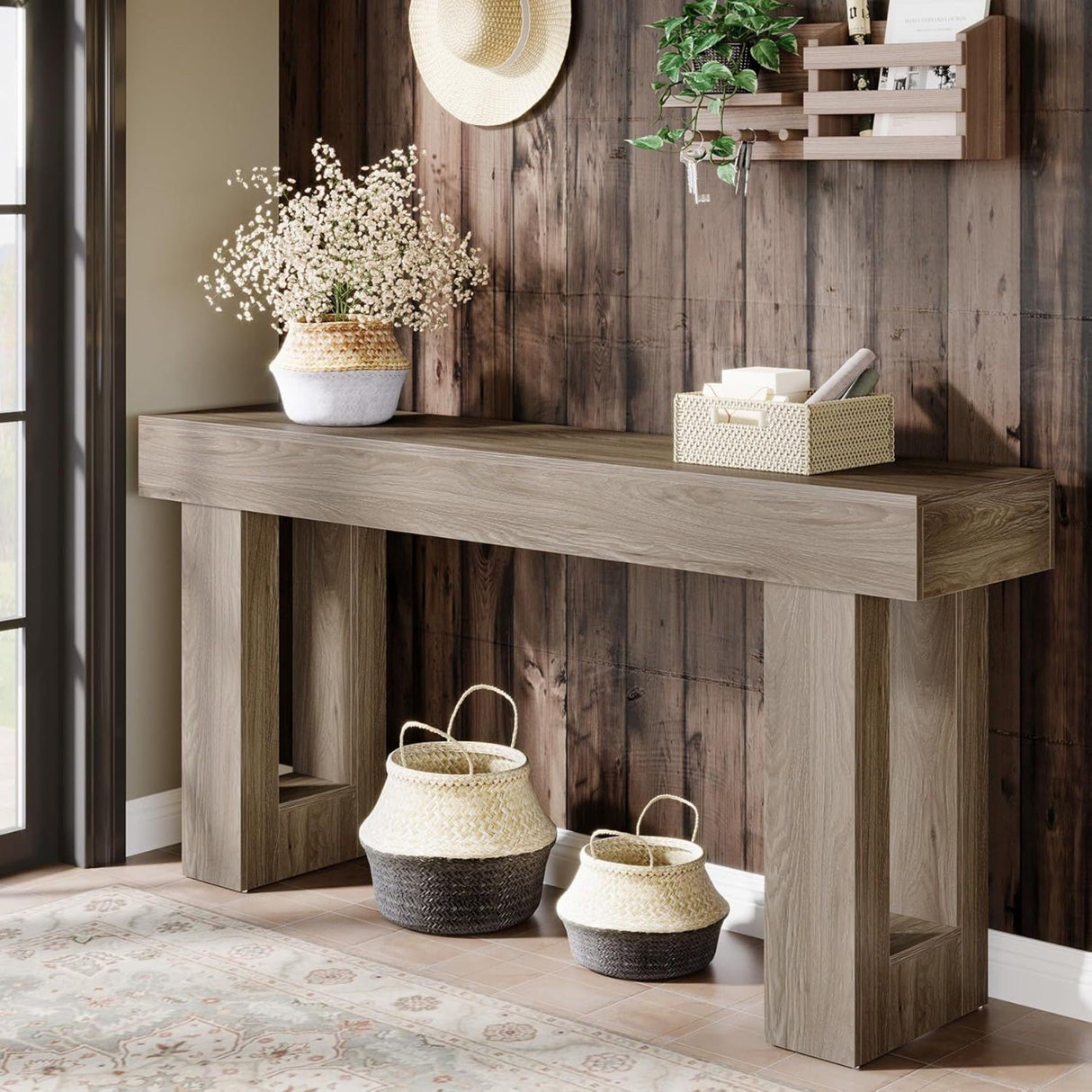 Console Table, Extra Long Narrow Sofa Table For Living Hallway