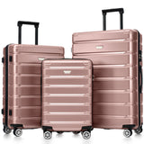 Hardshell-Luggage-Set-3-Piece,-Durable-ABS+PC-Travel-Suitcase-with-Spinner-Wheels-for-Men-Women-(20/24/28-Inch)-Luggage-Sets