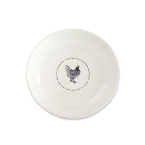 Stoneware Farmhouse Chicken Platter (Set of 2)