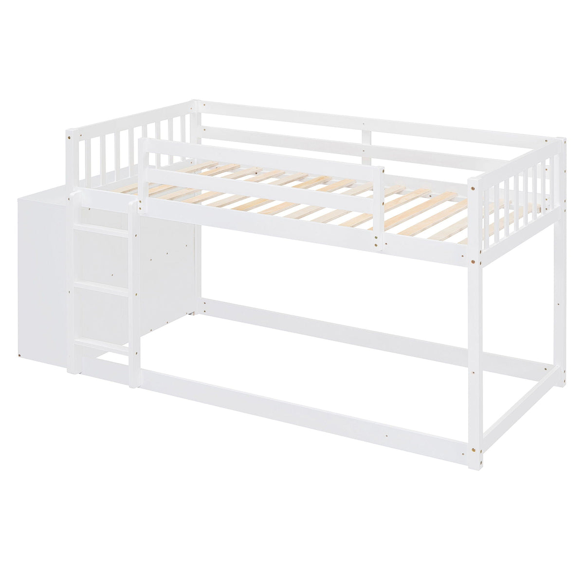 Bunk Bed With 4 Drawers And 3 Shelves