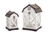 Distressed-white-wood-barn-style-lantern-(set-of-3)-Outdoor-Lighting