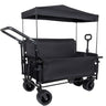 3-in-1 Folding Wagon Cart with Bench Seat, Canopy & Storage