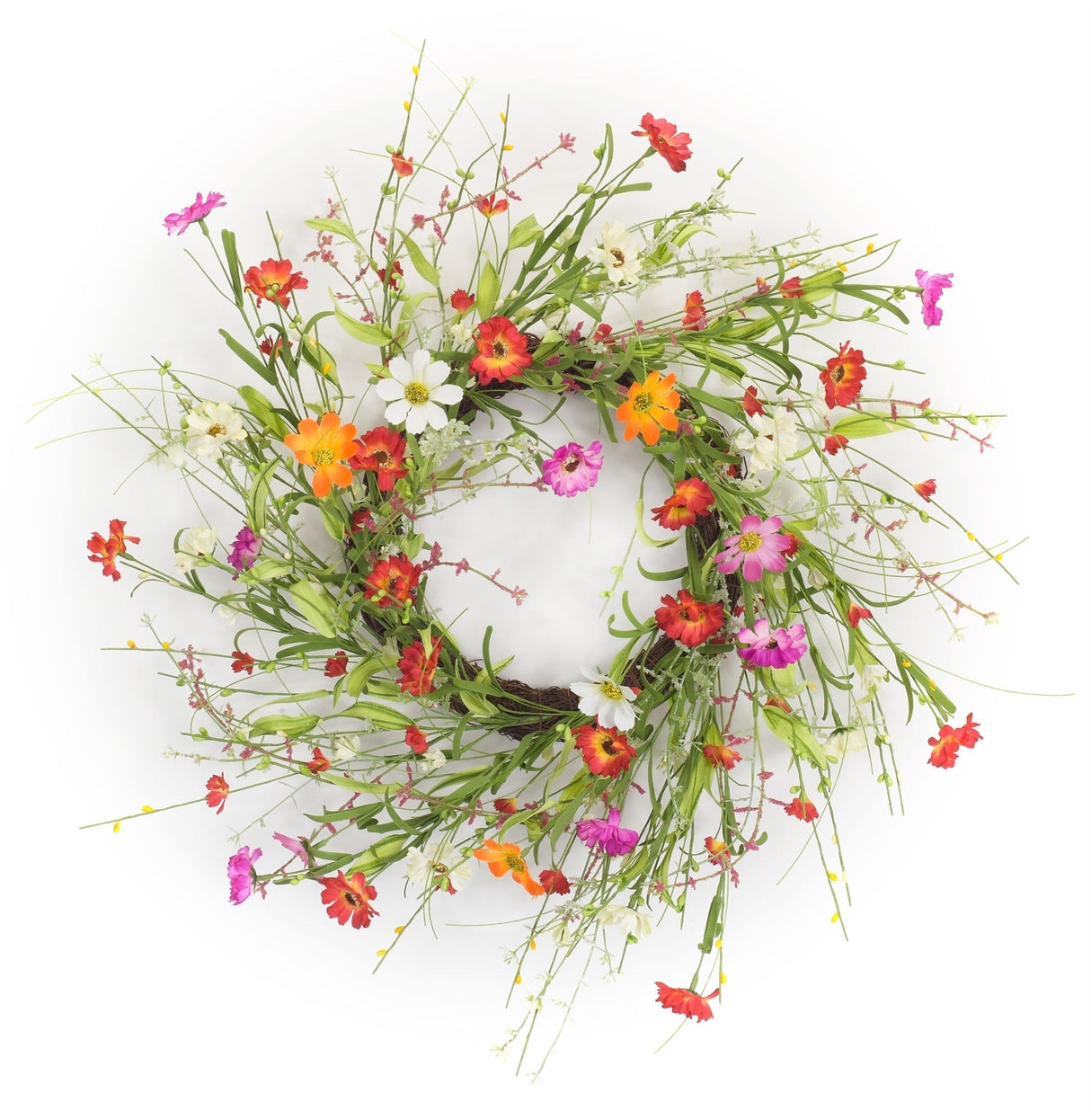 Mixed floral twig wreath 22.5"d