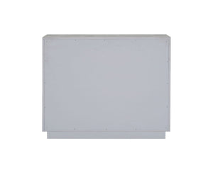 Anpu - Faux Crocodile Skin Console Cabinet - Silver
