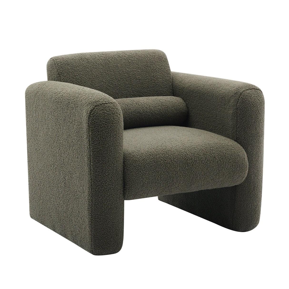 Marlowe Modern Sherpa Upholstered Comfy Reading Accent Chair