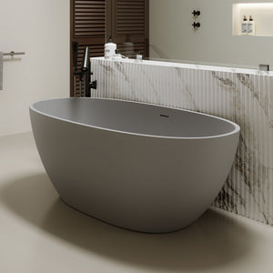 67" Freestanding Bathtub with Pop-up Drain