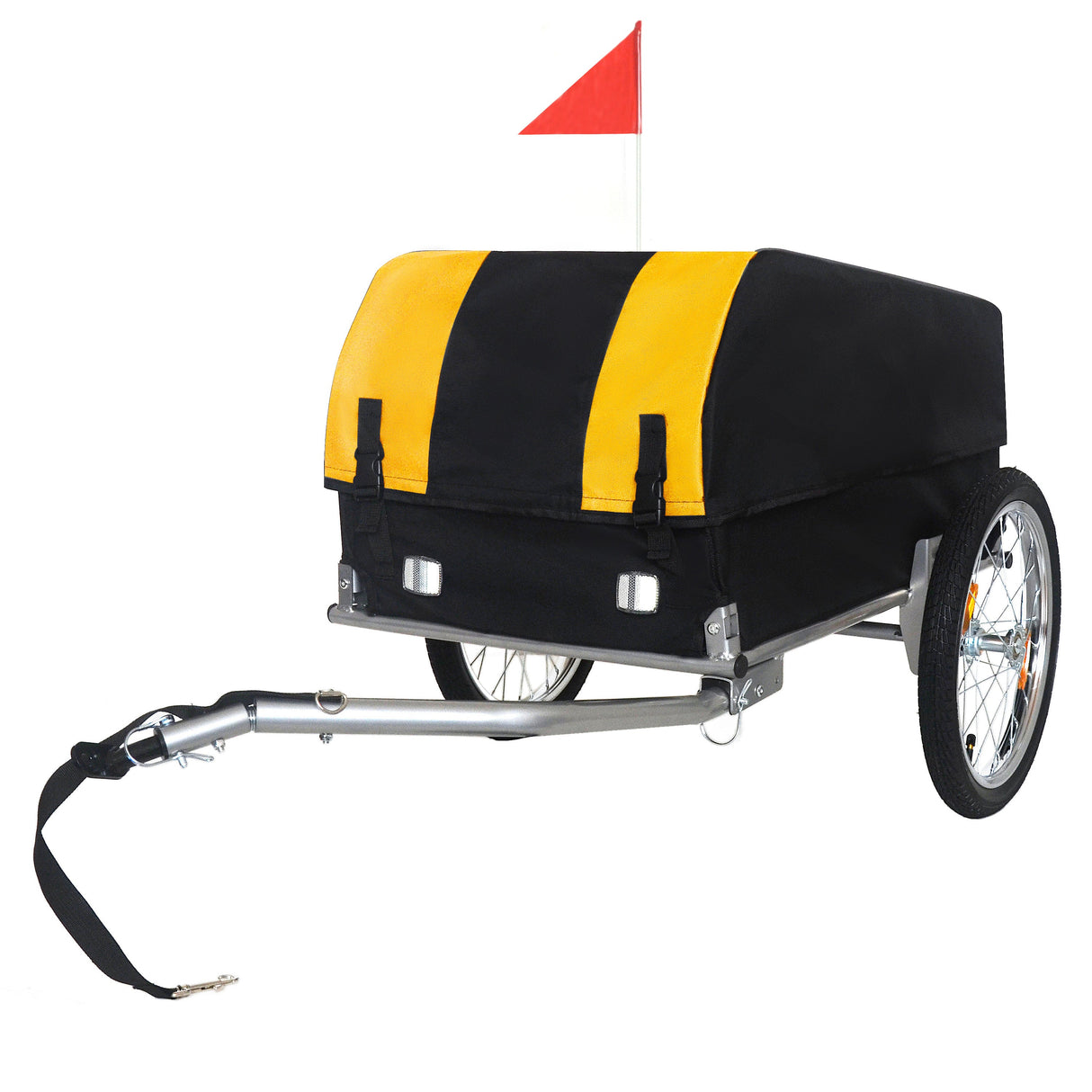 Heavy-Duty Bike Cargo Trailer with Removable Waterproof Cover