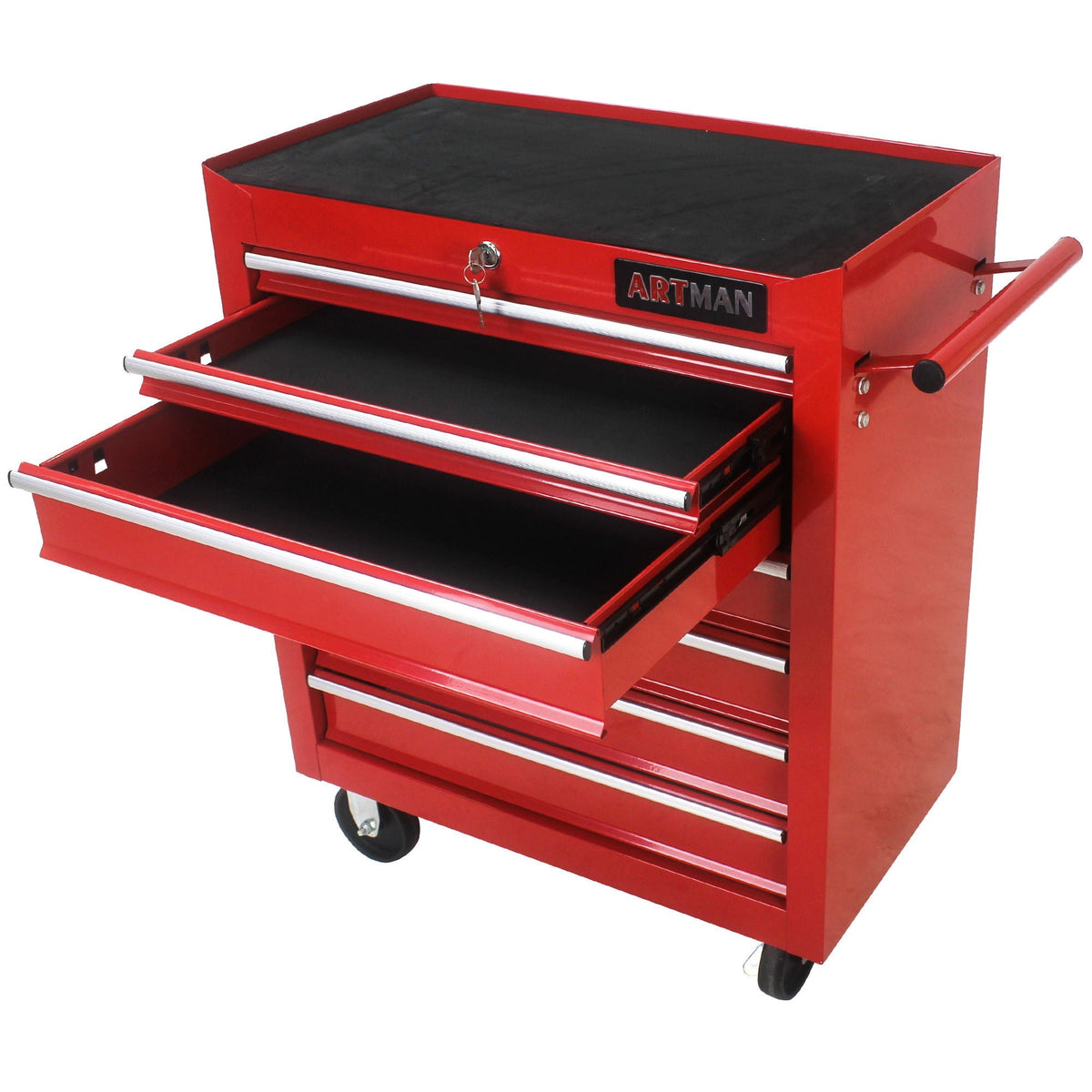 Multifunctional Tool Cart With Wheels And Drawers