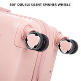 Set of 3 ABS Spinner Wheel Luggage - Pink