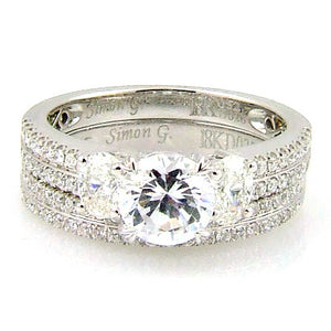 1.05ct Engagement Ring Set 18KT White Gold