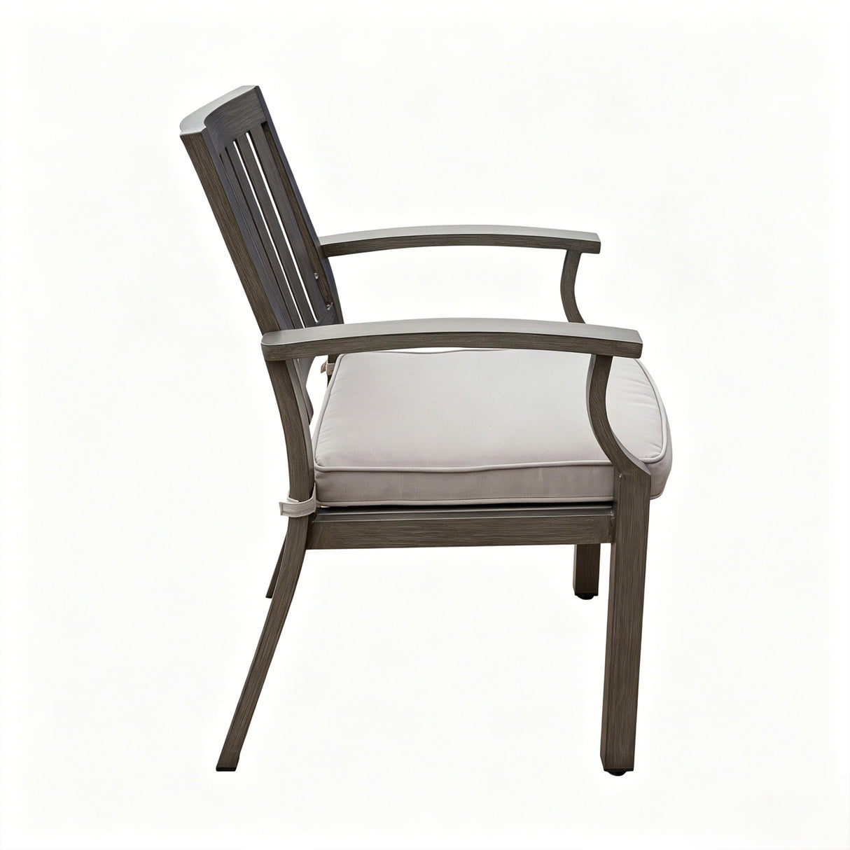 7-Piece Outdoor Dining Set with Aluminum Chairs & Iron Legs