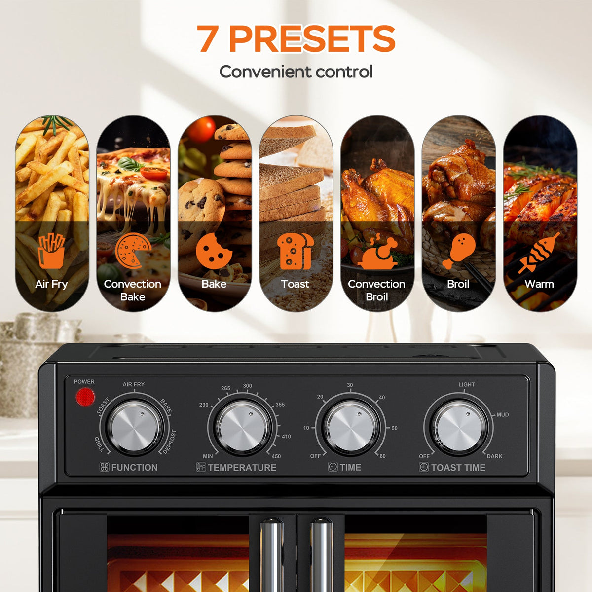 PlumChef 26QT Large Capacity French Double-Door Air Fryer