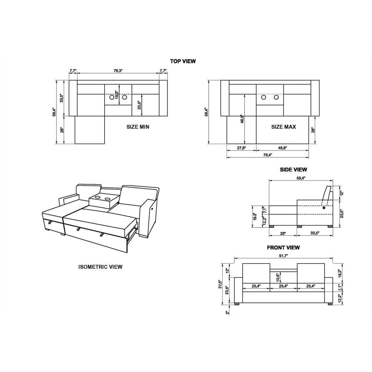 Territory - Pull Out Sofa Bed