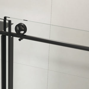 60" W x 76" H Sliding Frameless Shower Door in Matte