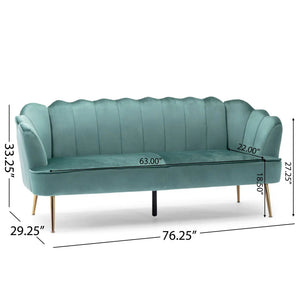Modern Glam 3 Seater Sofa With Texture