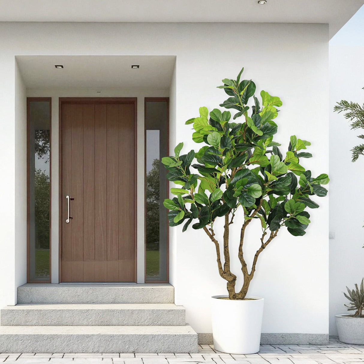 7FT Tall Artificial Banyan Tree Silk Plant – Large Faux Greenery