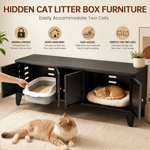 58" Metal Cat Litter Box Enclosure